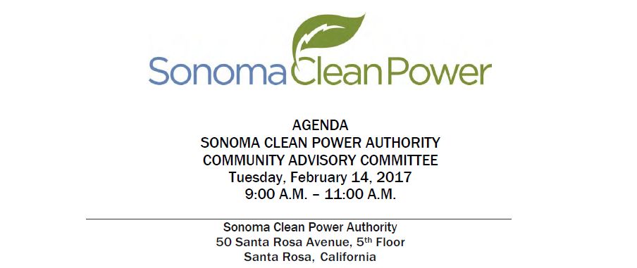 Sonoma Clean Power Agenda 2/14/2017